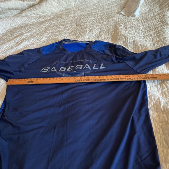 Men’s under Armour T-shirt, mid length sleeve size extra large blue baseball - Picture 3 of 7